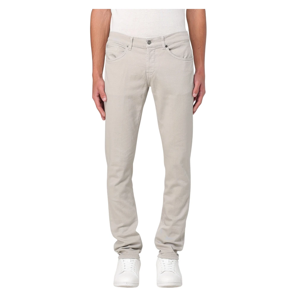 Dondup Mannelijk Beige Jeans Heren, W32, Denim, Slim Fit Denim Jeans