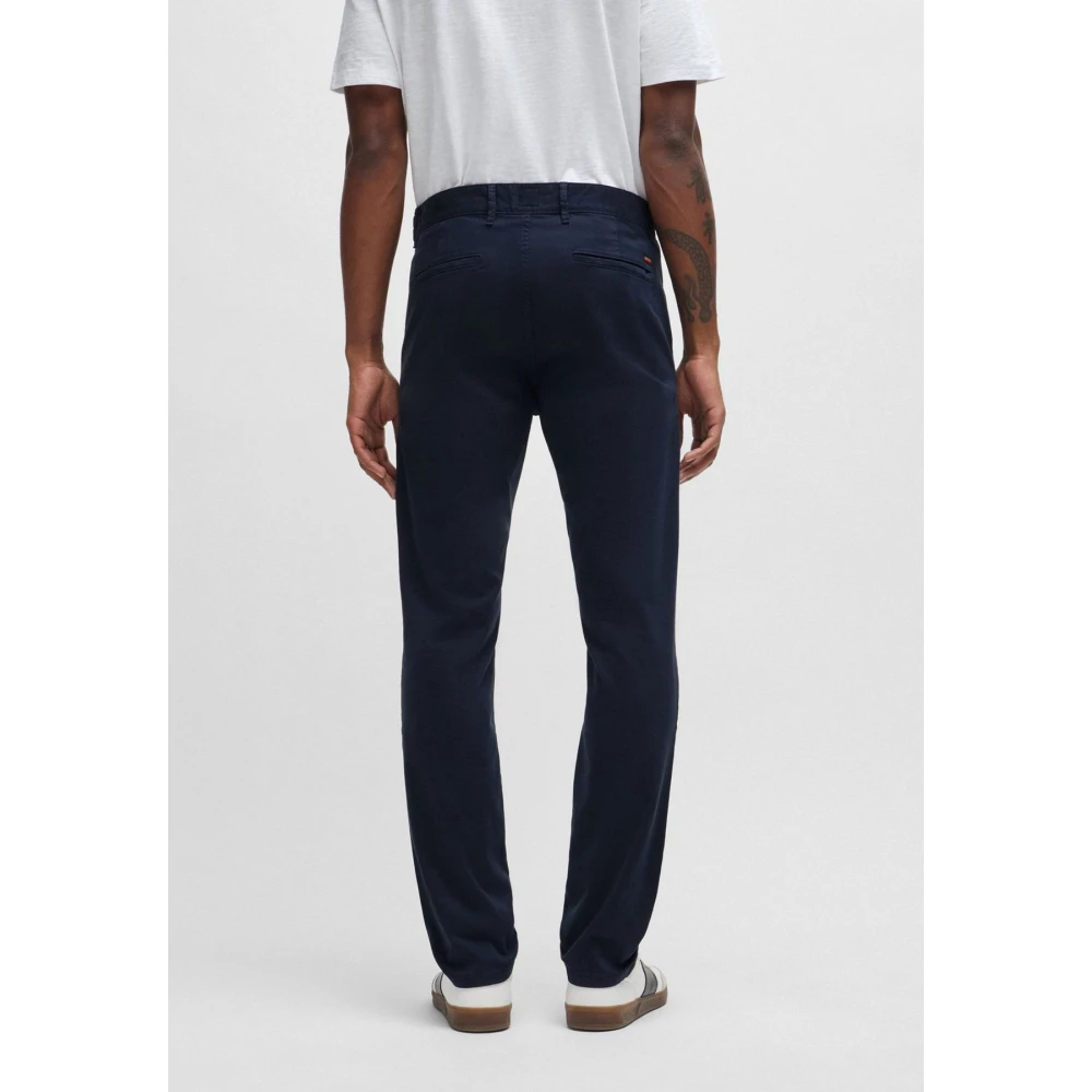 Hugo Boss Slim Chino Broek voor Mannen Blue Heren