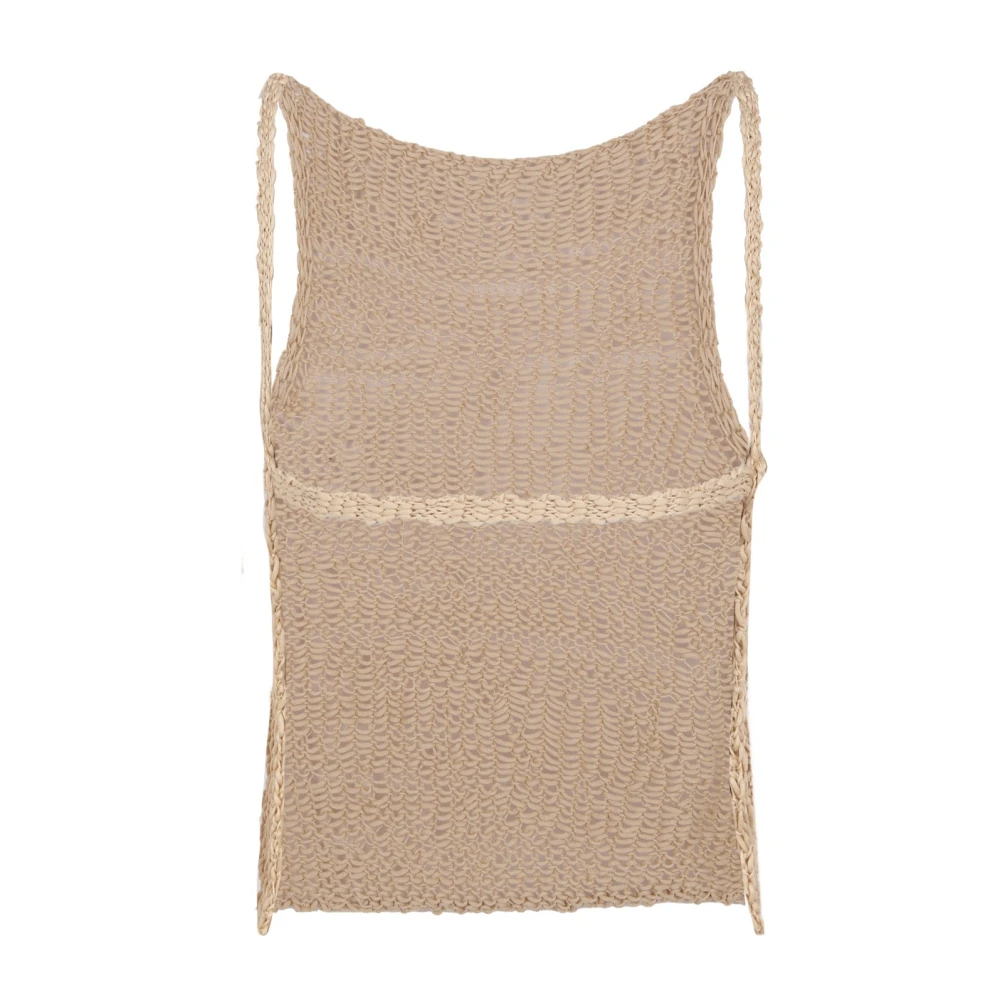 Cortana Hanami beige katoenen gebreide top Beige Dames