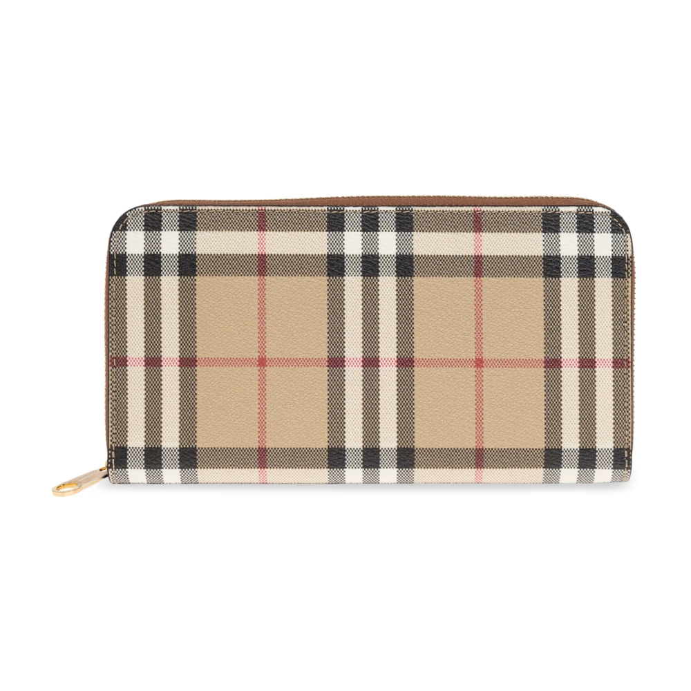 Burberry Portemonnee met ruitpatroon Beige Dames
