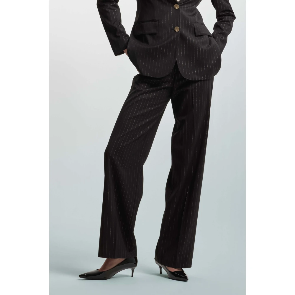 Kocca Elegante broek met glanzende krijtstrepen Multicolor Dames