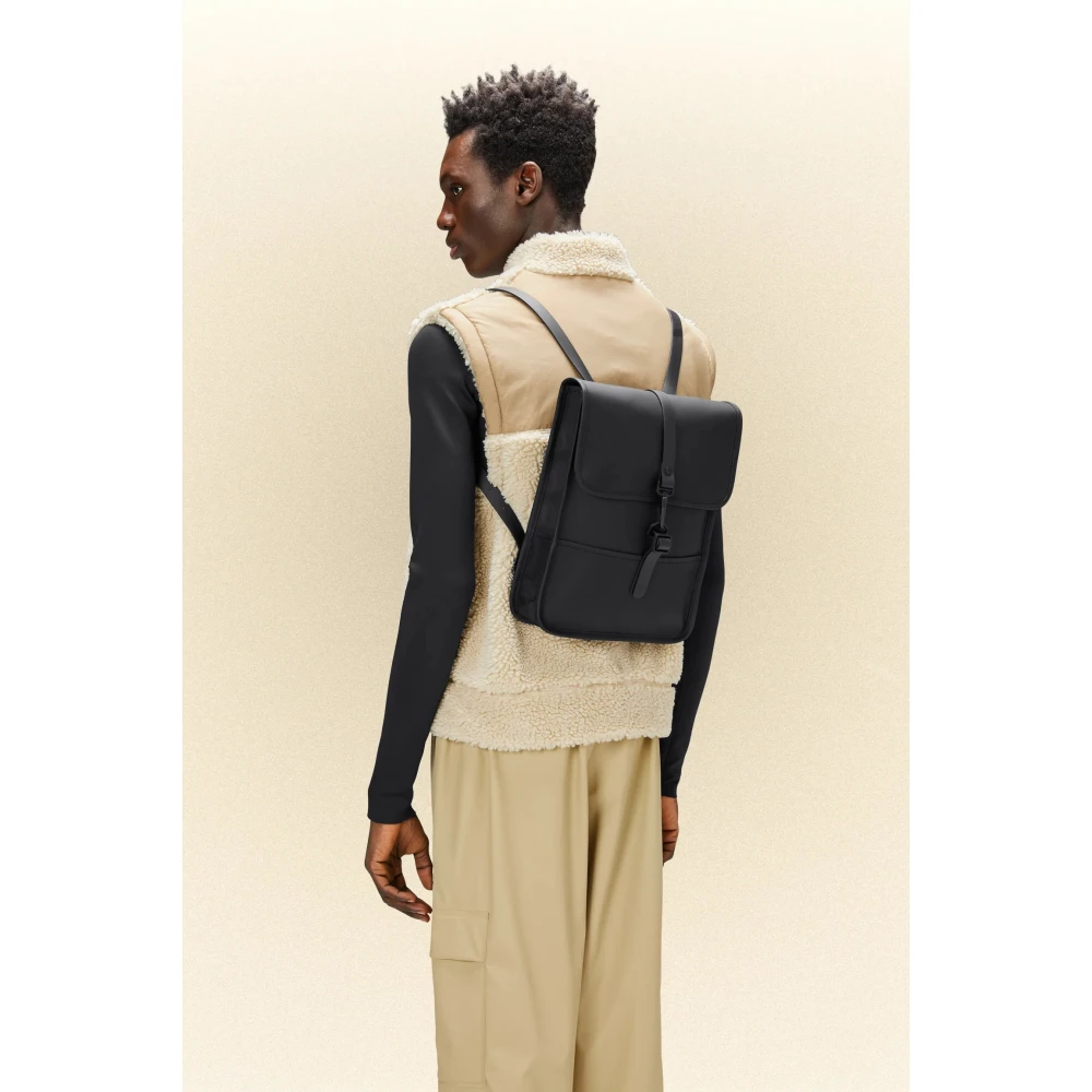 Rains Minimalistische Zwarte Rugzak Black Heren