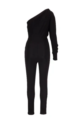 One-Shoulder Ruched Jumpsuit