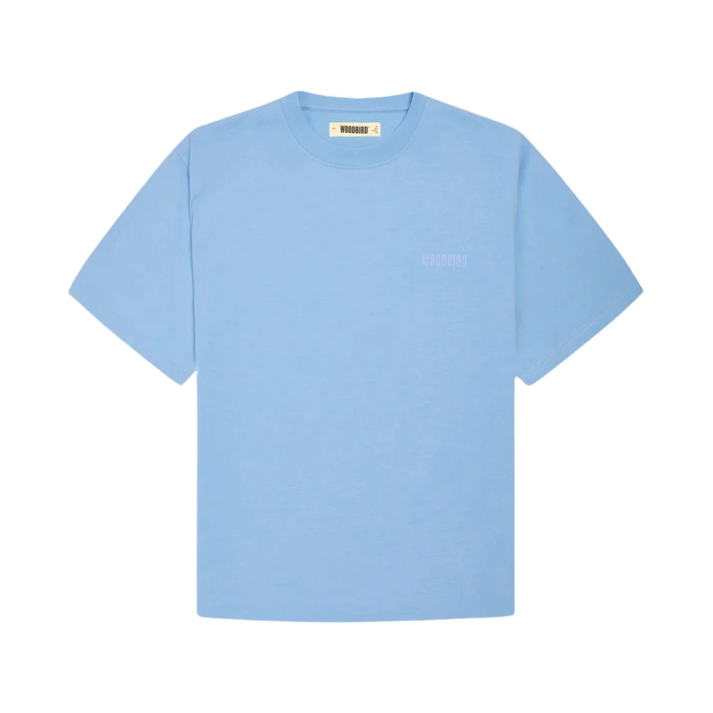 Woodbird Casual Ronde Hals Logo T-shirt Blue Heren