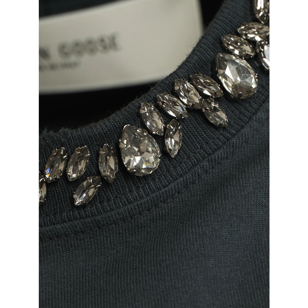 Golden Goose Crystal Collar T-shirt Black Dames
