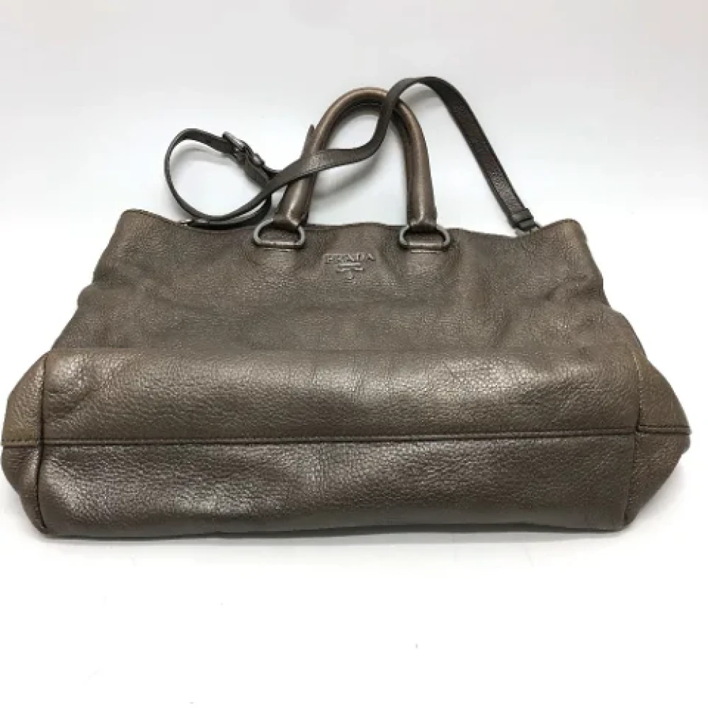 Prada Vintage Pre-owned Leather prada-bags Brown Dames