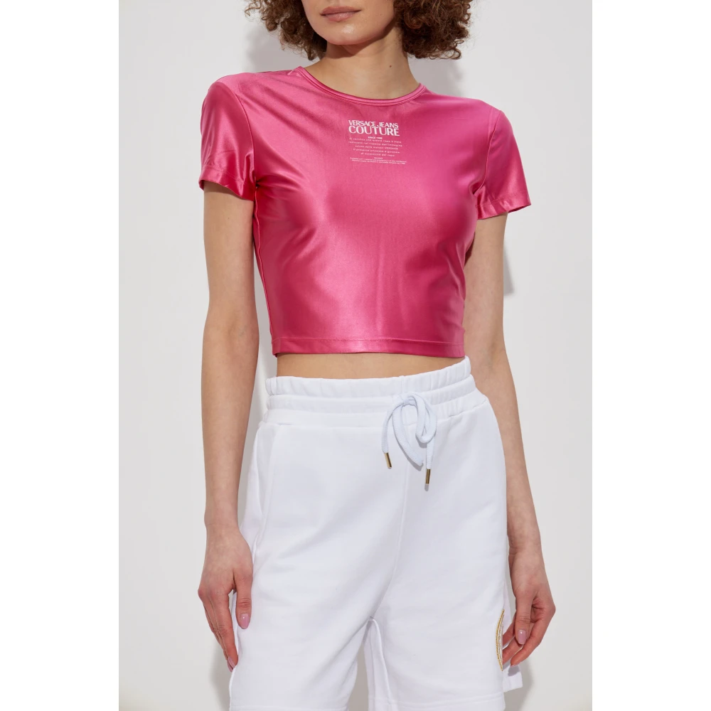 Versace Jeans Couture T-shirt met print Pink Dames