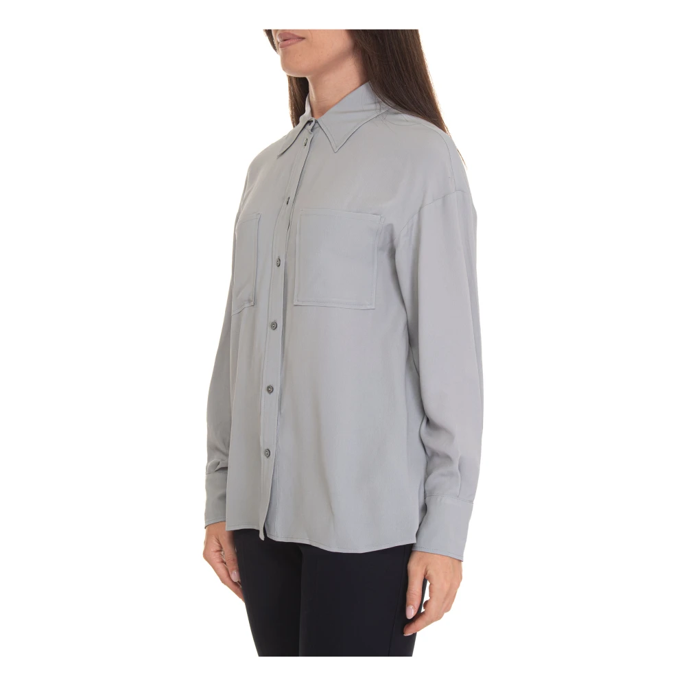 Pennyblack Zijde Blend Rapid Blouse Gray Dames