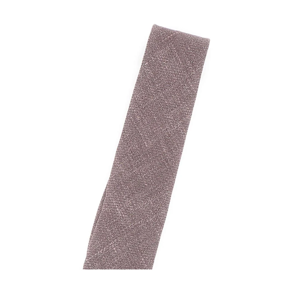 Eleventy Donker Mauve Wol Linnen Zijden Stropdas Pink Heren