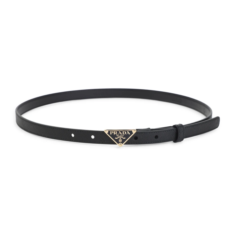 Prada Women's Black Belts, 90 Cm, Calf Leather Belt