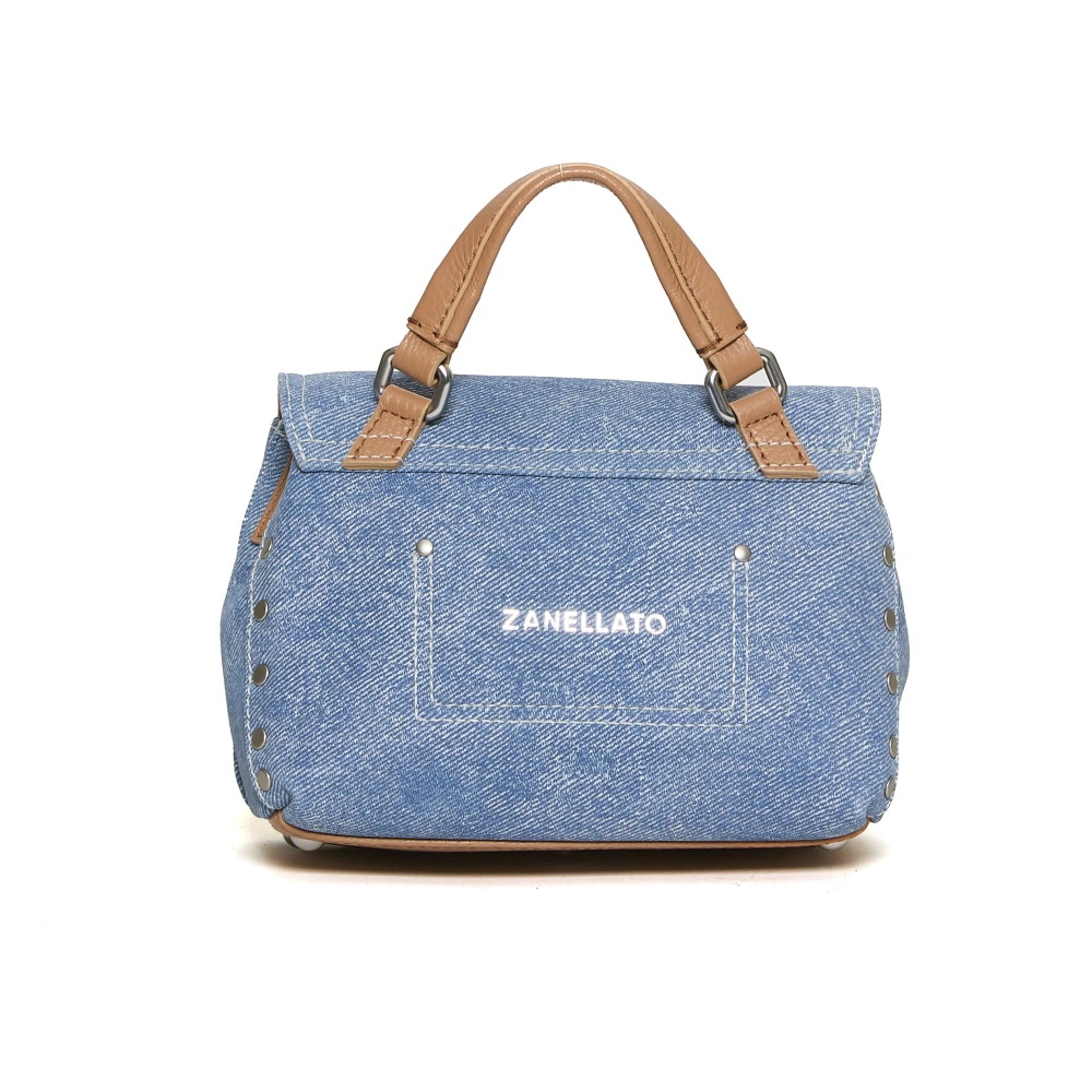 Zanellato Elegante Aqua Handtas Postina Baby Blue Dames