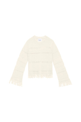 white-fringe-sweater-round-neck-style