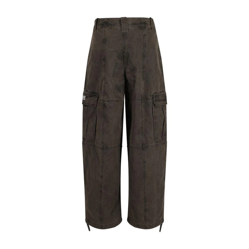 Kenzo Cargo Denim Broek met Oversize Zakken Gray Dames