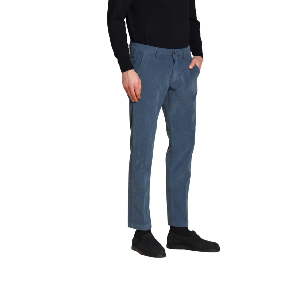 Mason's Men's Blue Chinos, 3XL, Slim Fit Corduroy Chino Trousers