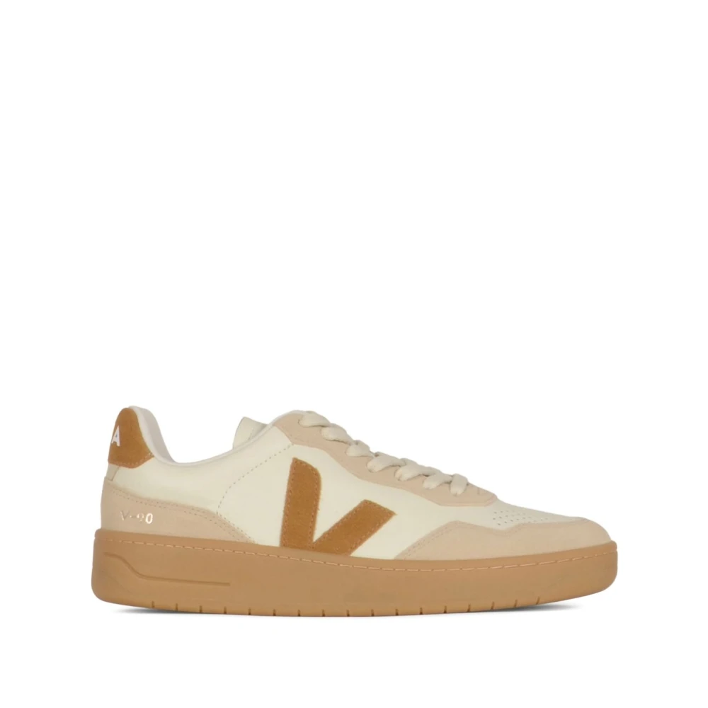Veja Men's Beige Sneakers, 7 Uk, Leather Trainers For