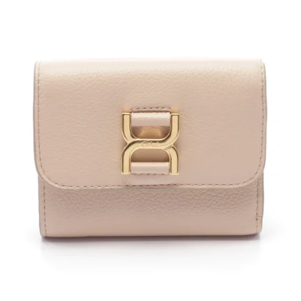 Chloé Pre-owned Leather wallets Beige Dames