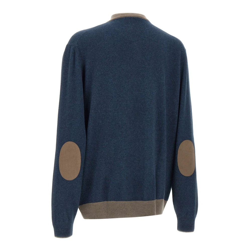 Gran Sasso Wol Kasjmier Trui Marineblauw Blue Heren