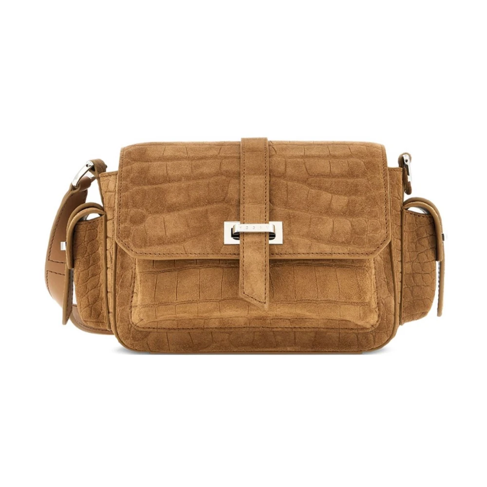 Hogan Women's Brown Beige Leather Shoulder Bag - Cross Body Bags - One Size - Bags