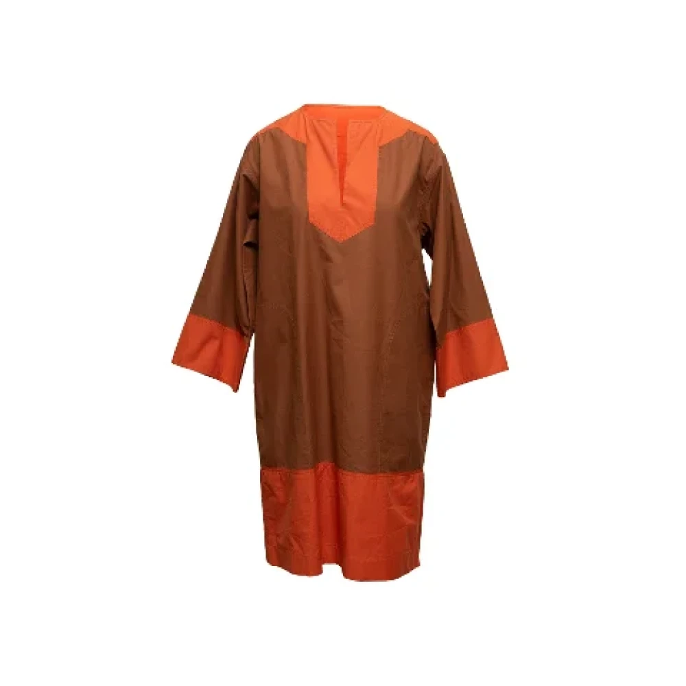 Saint Laurent Vintage Pre-owned Fabric dresses Orange Dames