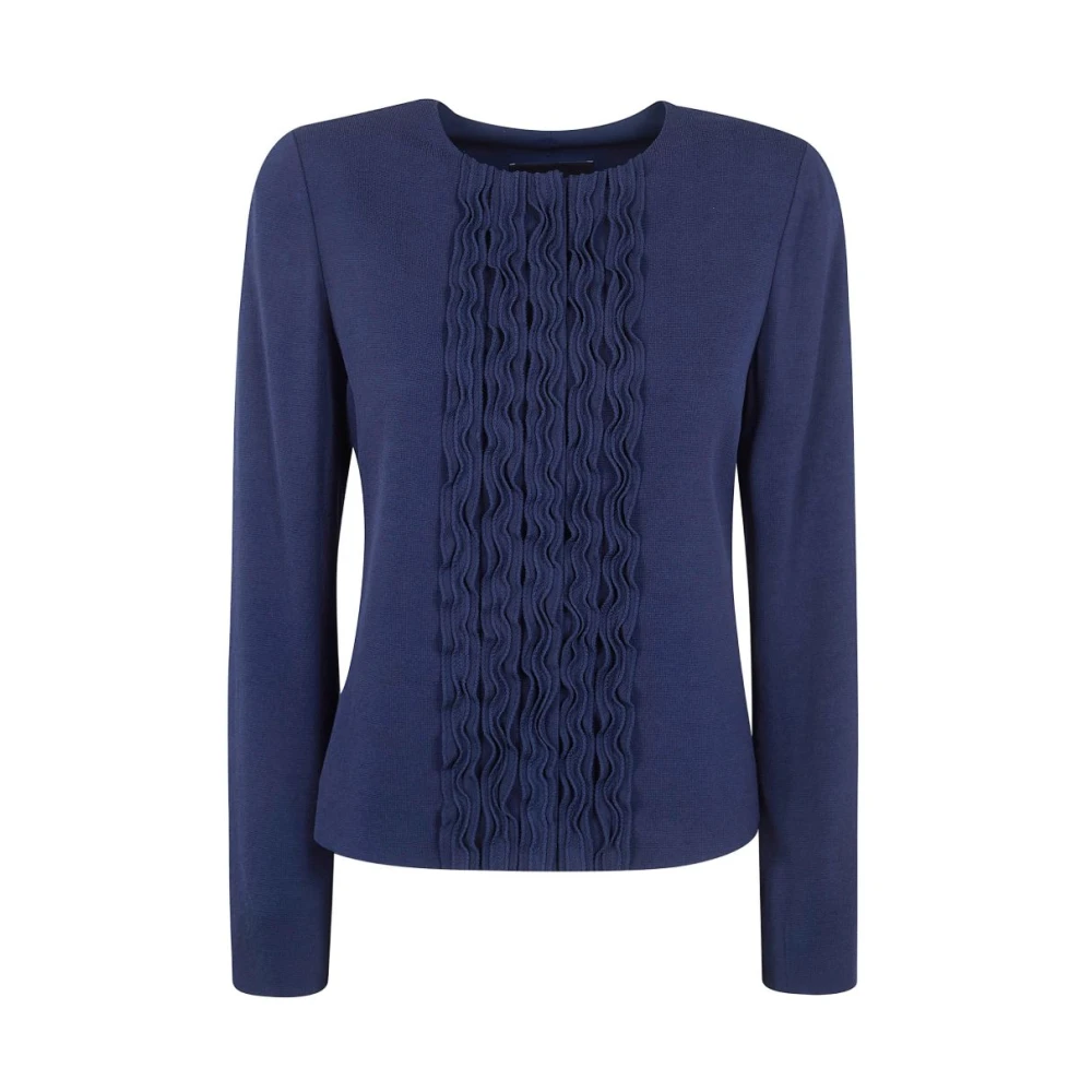 Emporio Armani Vrouw Blauw Truien & Vesten Dames, M, Round-Neck Truien