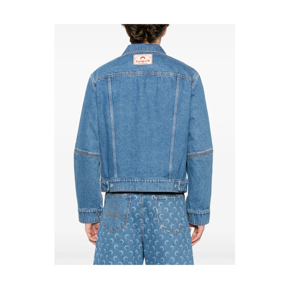 Marine Serre Lichtblauwe Geknoopte Buitenkleding Blue Heren