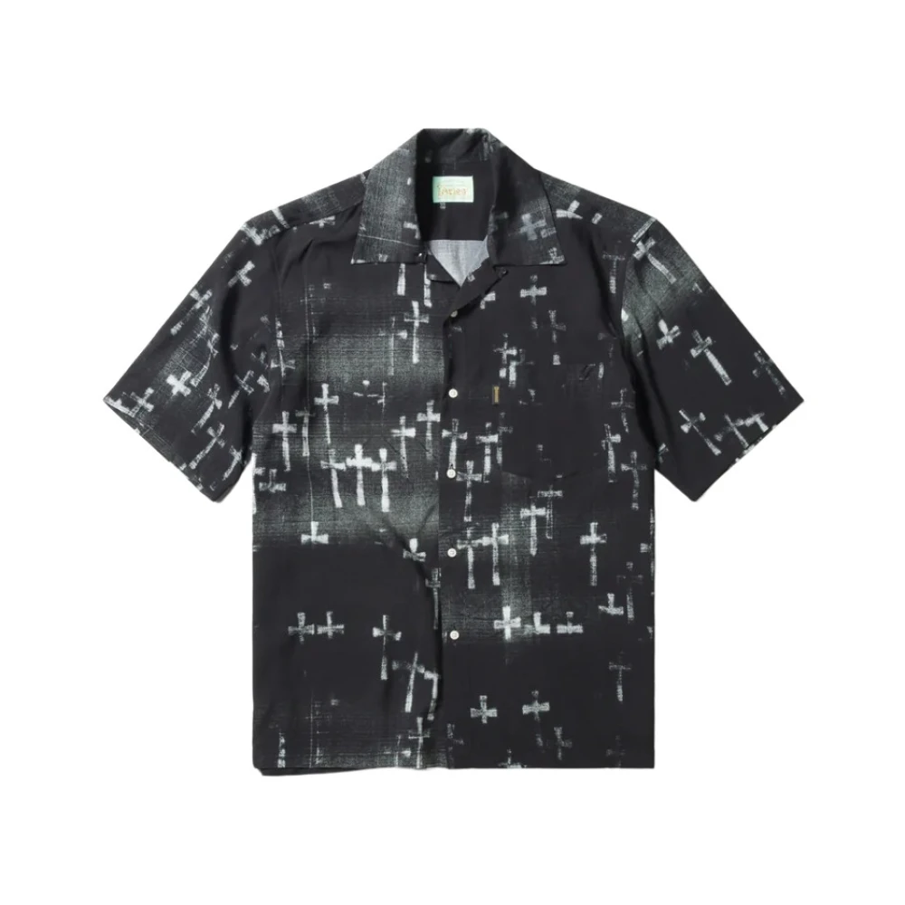 Aries Hawaiian Stijl Zwart Shirt Black Heren