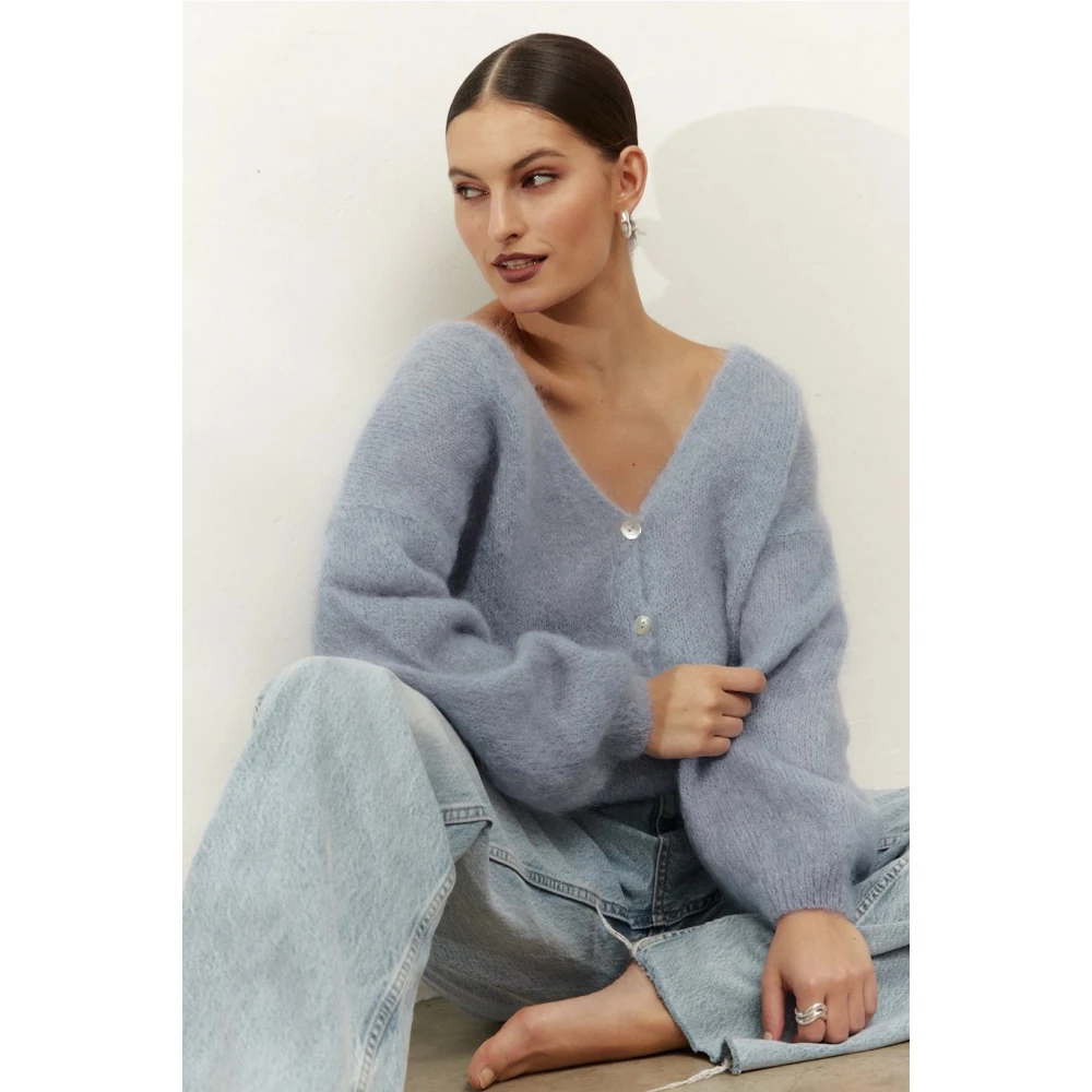 American Dreams Batik-geïnspireerde Cornelia LS Cardigan Blue Dames