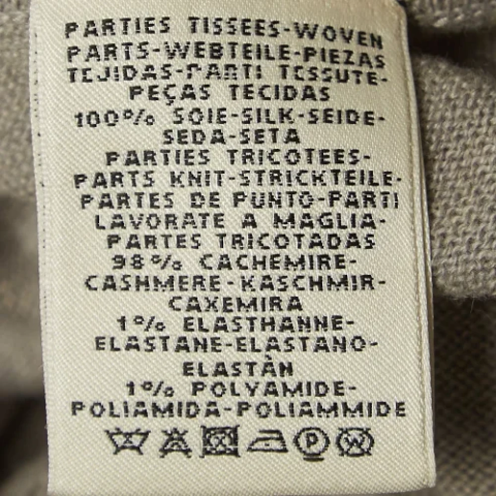 Hermès Vintage Pre-owned Cashmere tops Gray Dames