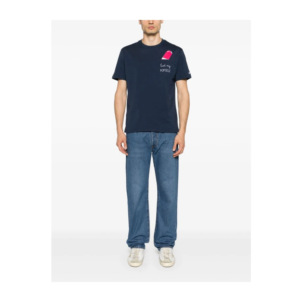 Levi's Blauwe Denim Jeans met Whiskering Effect Blue Heren