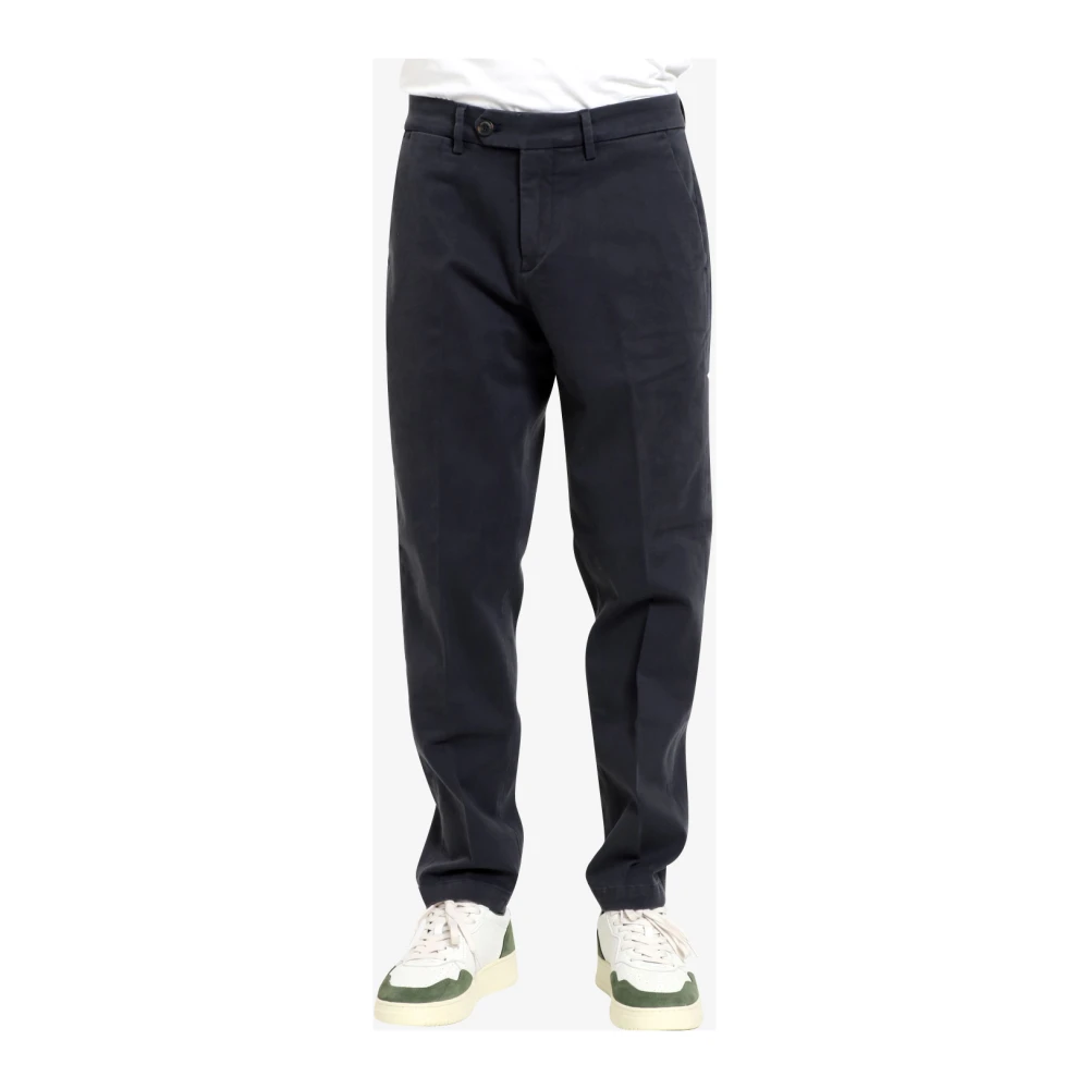 Roy Roger's Blauwe Chino Wortel Silhouet Broek Blue Heren