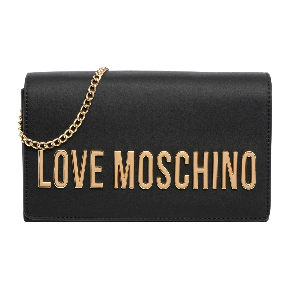 Love Moschino Stijlvolle Letter Schoudertas Black Dames