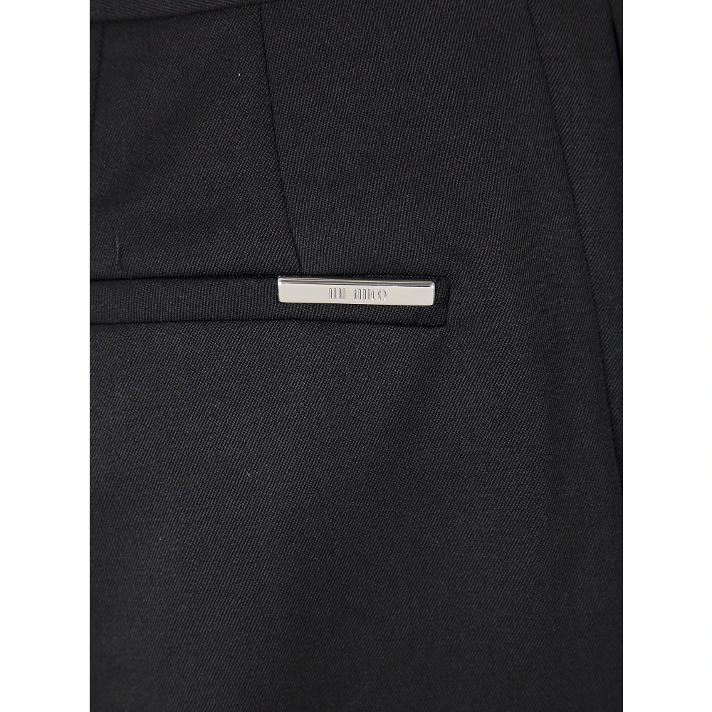 The Attico Lange Gabardine Broek Black Dames
