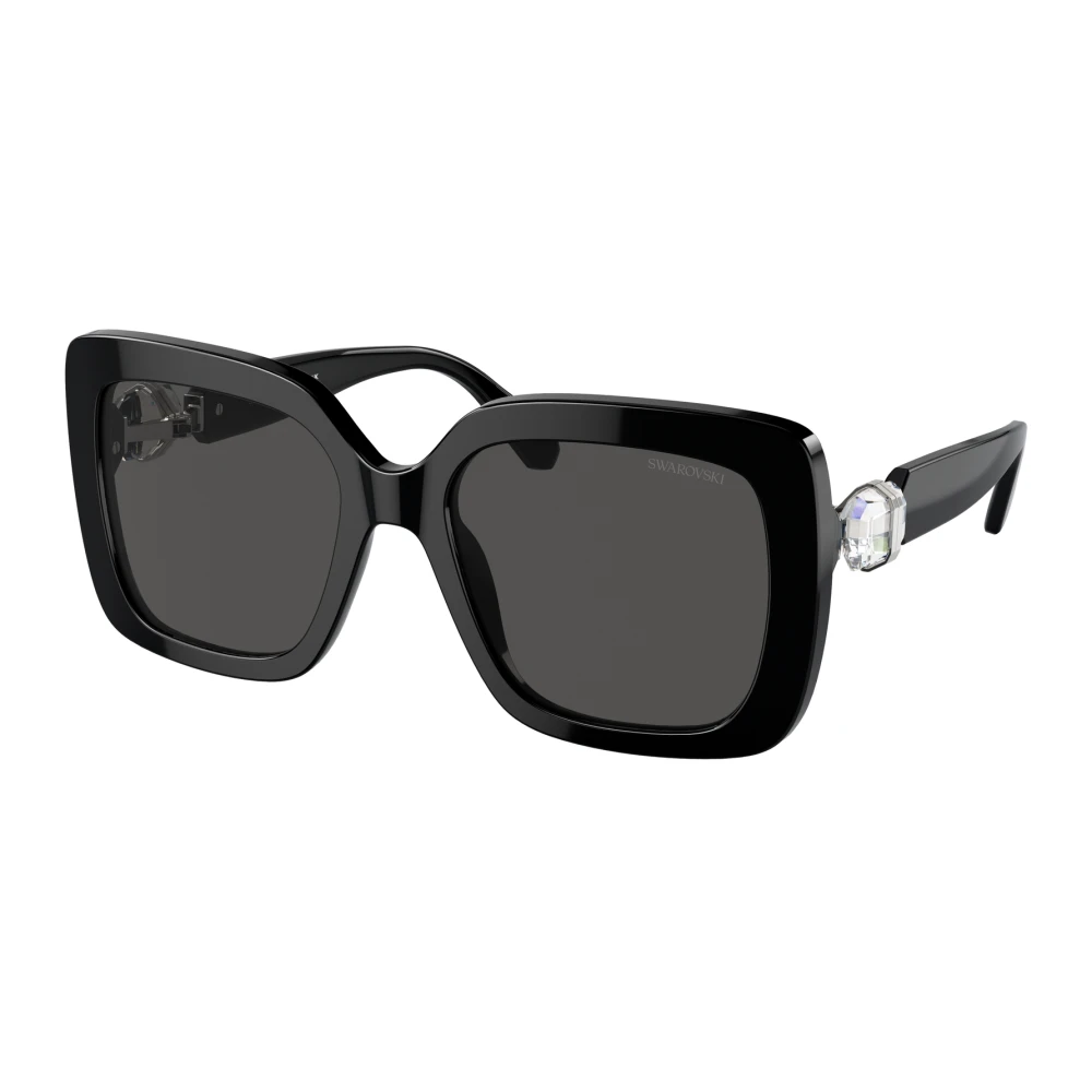 Swarovski Black Square Sunglasses - Female - Sunglasses - 55 Mm - Accessories