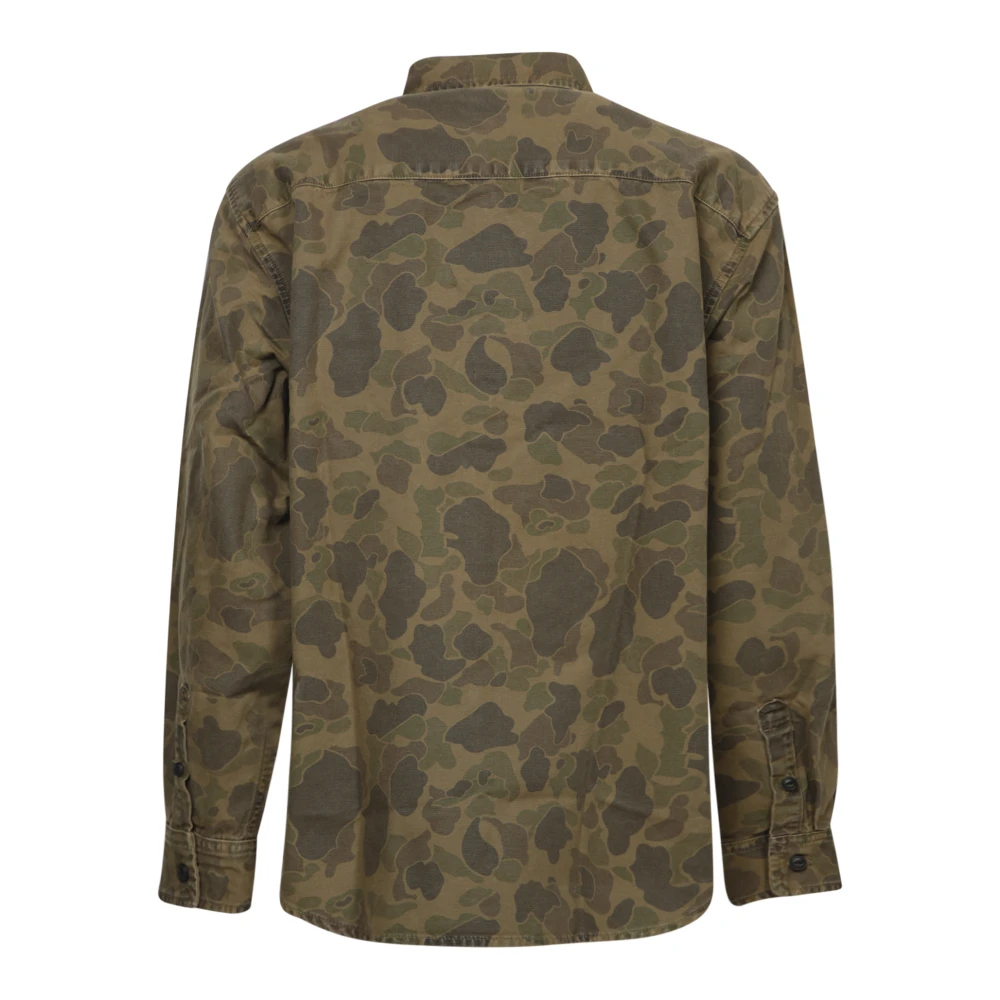 Carhartt WIP Groene Camo Longsleeve Shirt Green Heren