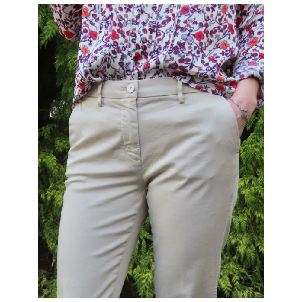 Mason's Rechte Chino Broek Beige Dames