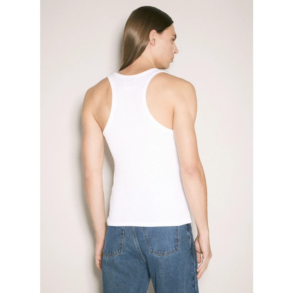 Jean Paul Gaultier Gesp Rib Tank Top White Heren