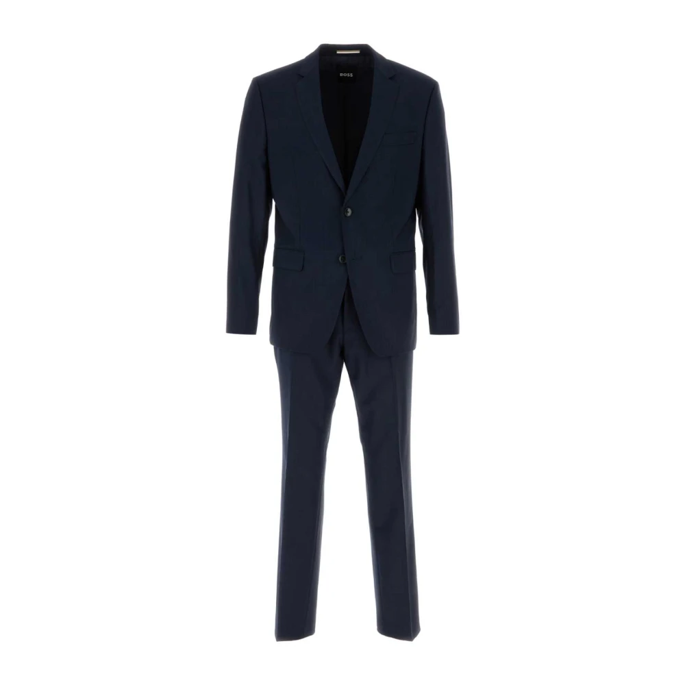 Boss Blauwe wollen pak jurk Blue Heren
