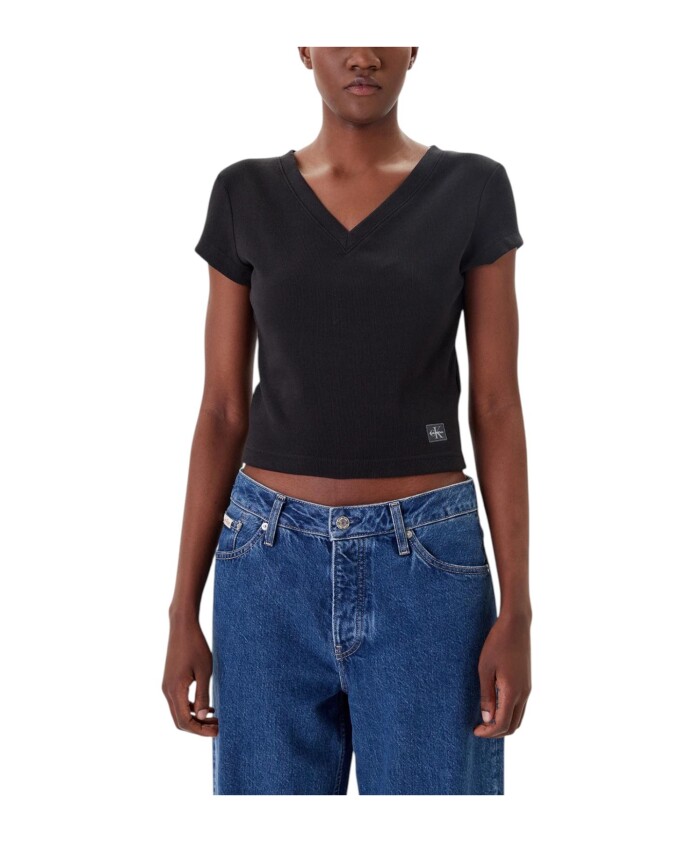 t-shirt-noir-col-en-v-en-coton