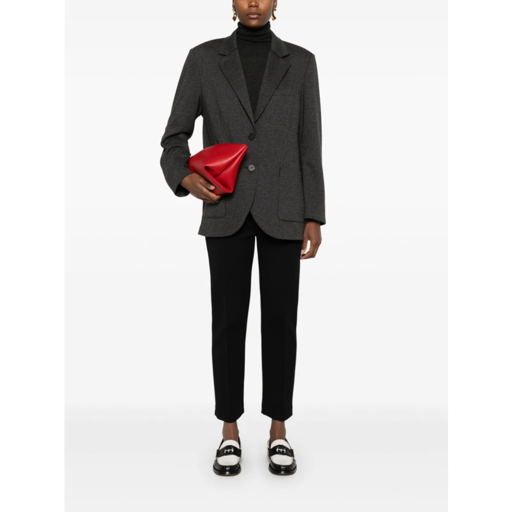 Harris Wharf London Blazer met Pied-de-Poulepatroon Gray Dames