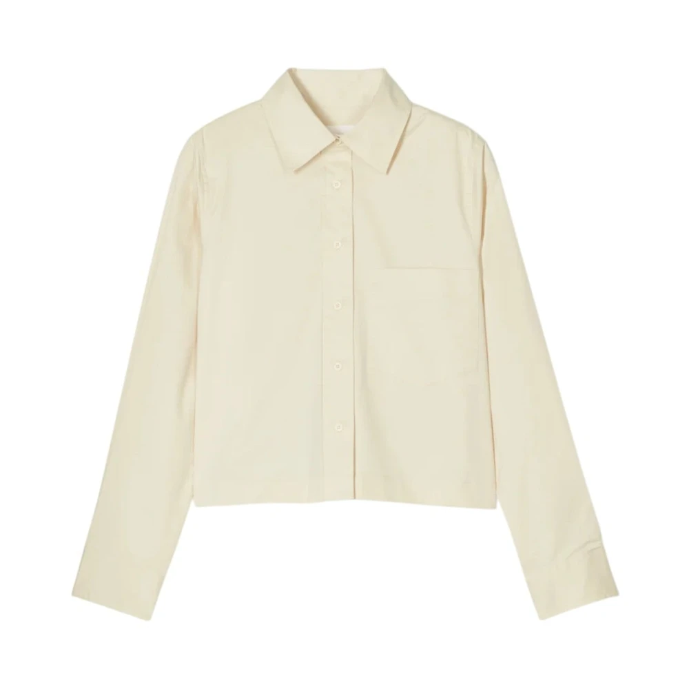 Closed Geknipte blouse in katoenen poplin shirt geel Yellow Dames