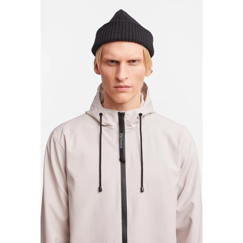 Stutterheim Stedelijke Waterdichte Hooded Parka Beige Heren