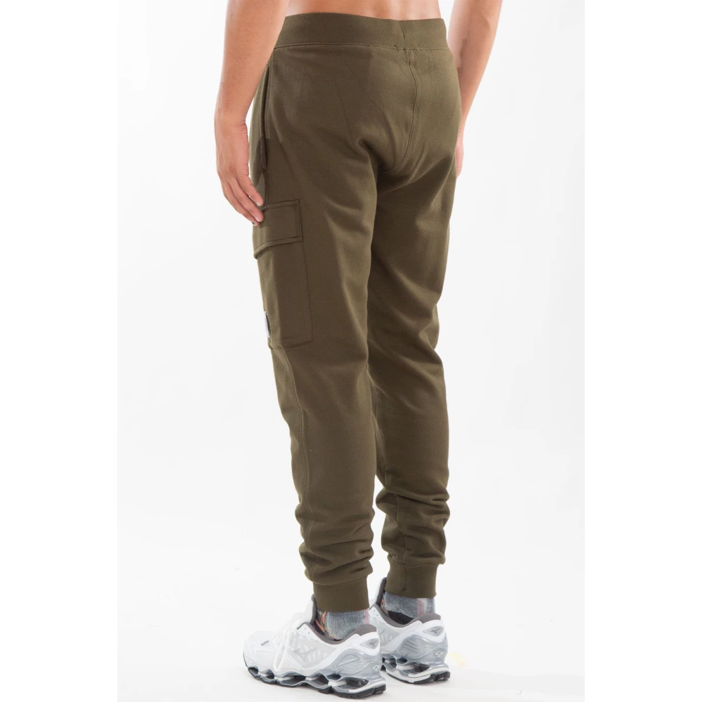C.P. Company Verhoogde Fleece Cargo Broek Green Heren
