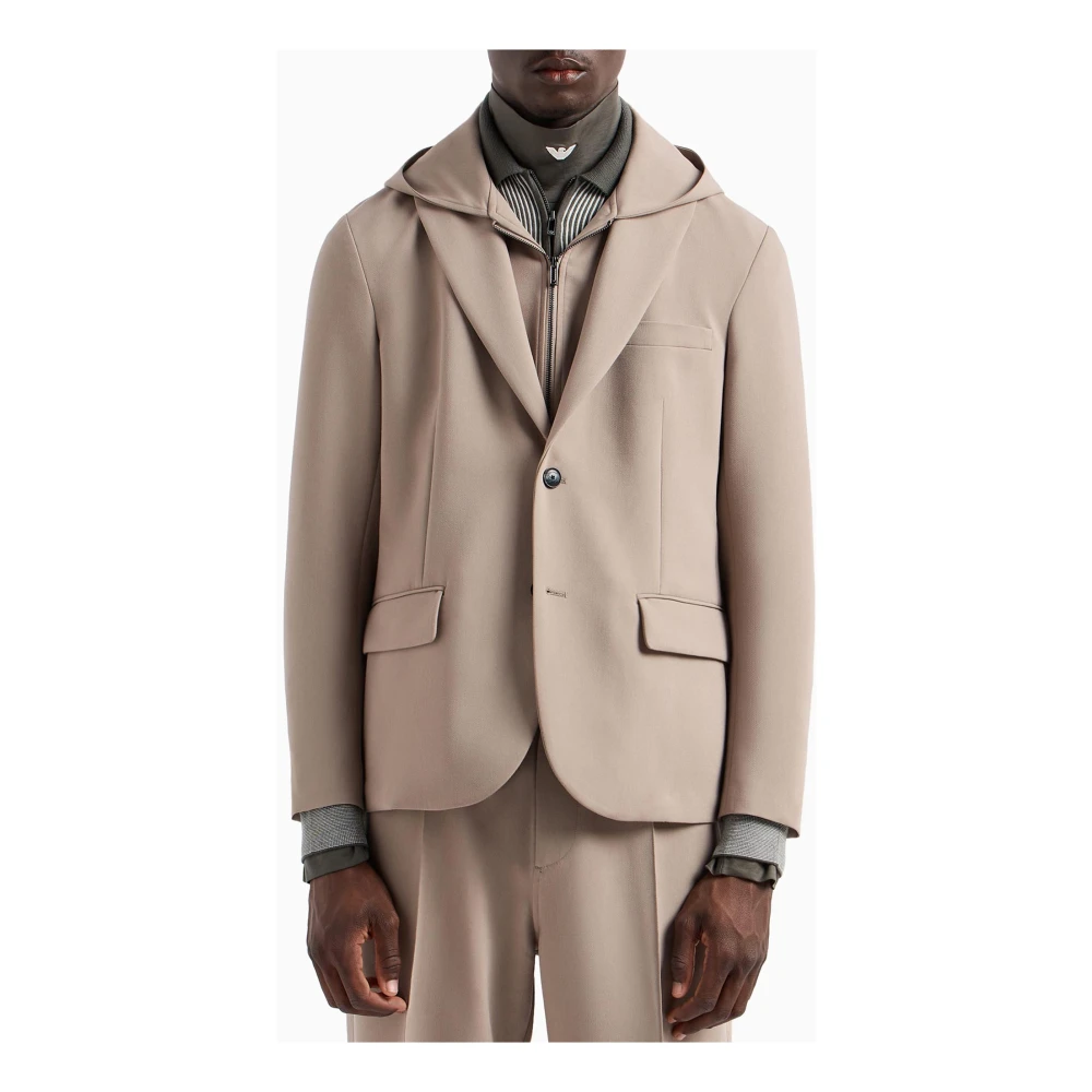 Emporio Armani Stijlvolle jassen met unieke kenmerken Beige Heren