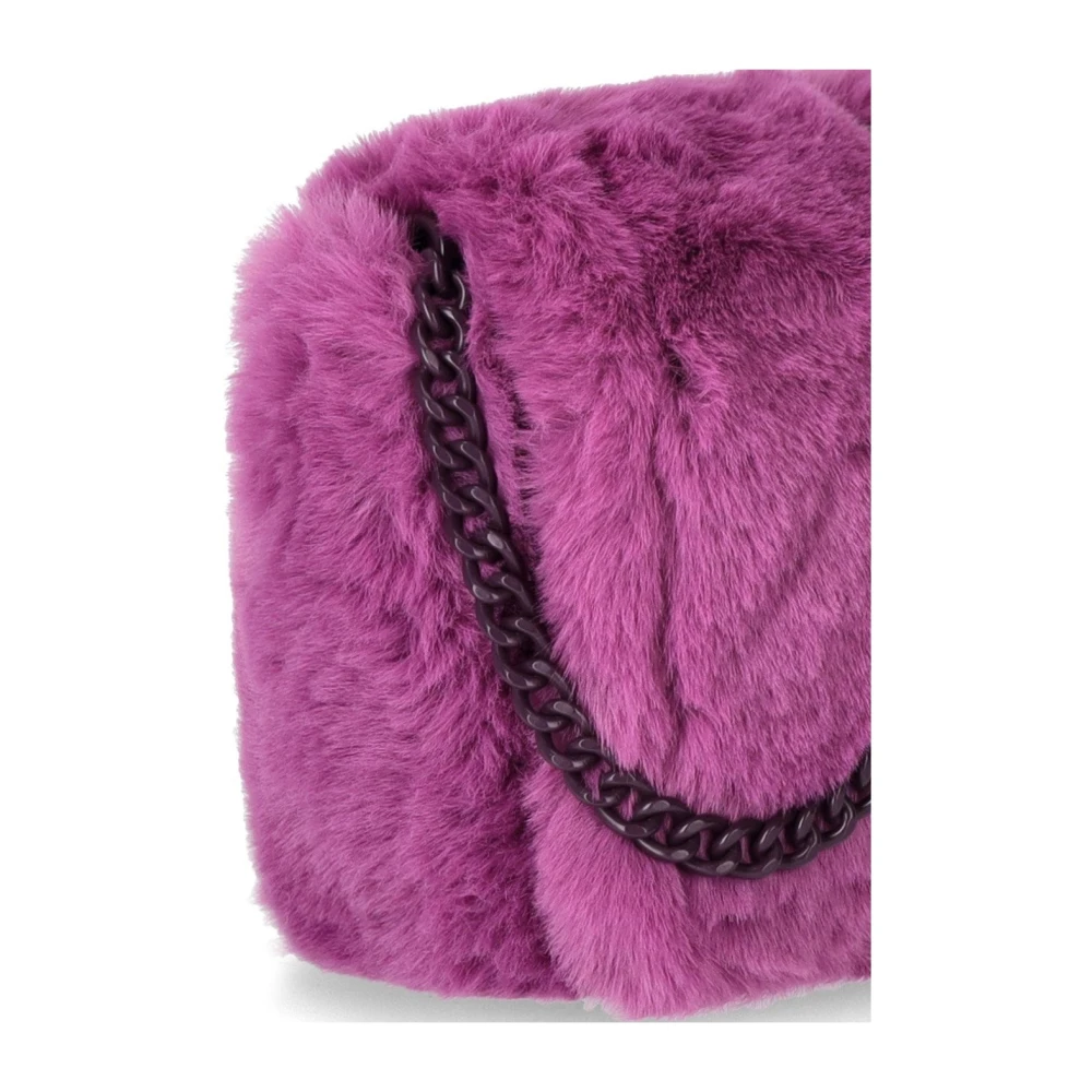 Essentiel Antwerp Paarse Faux Fur Crossbody Tas Purple Dames
