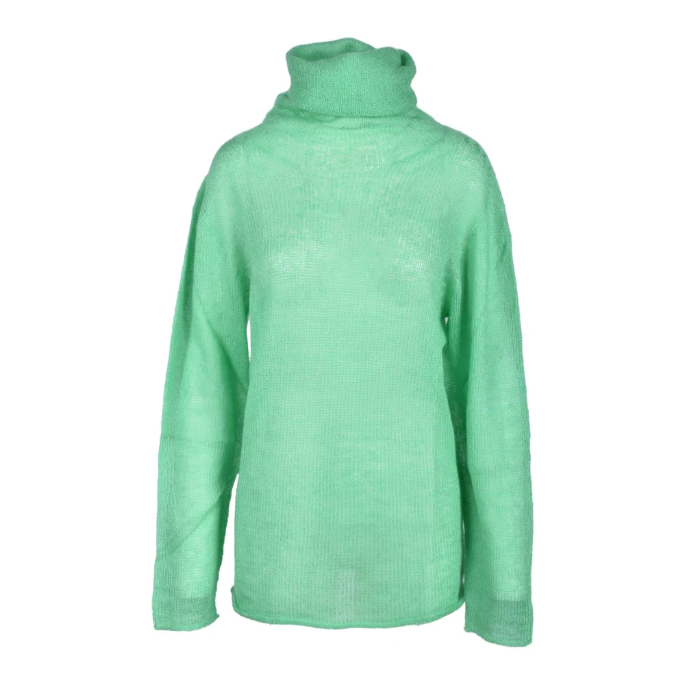 Pink Memories Zachte Gebreide Trui Green Dames