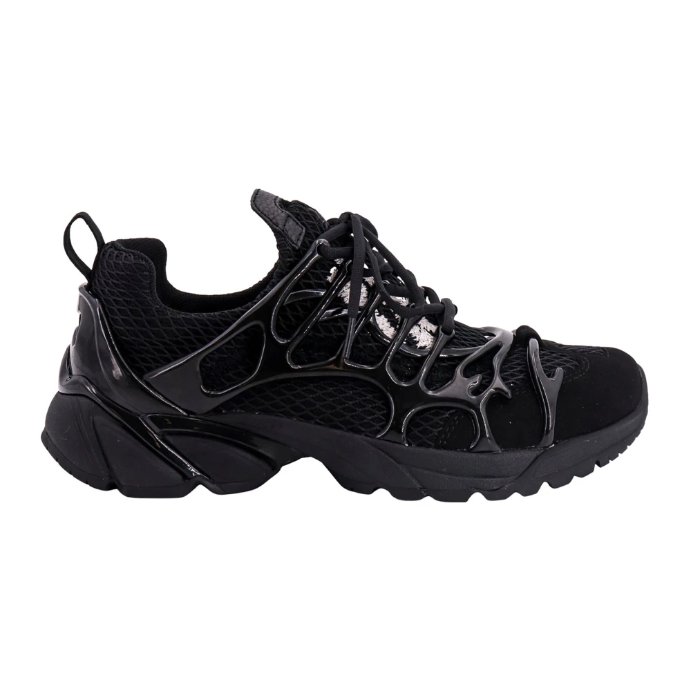 44 Label Group Men's Black Sneakers, 9 Uk, Low Trainers