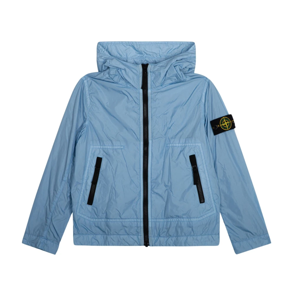 Stone Island Ljusblå huva jacka Blue, Pojke