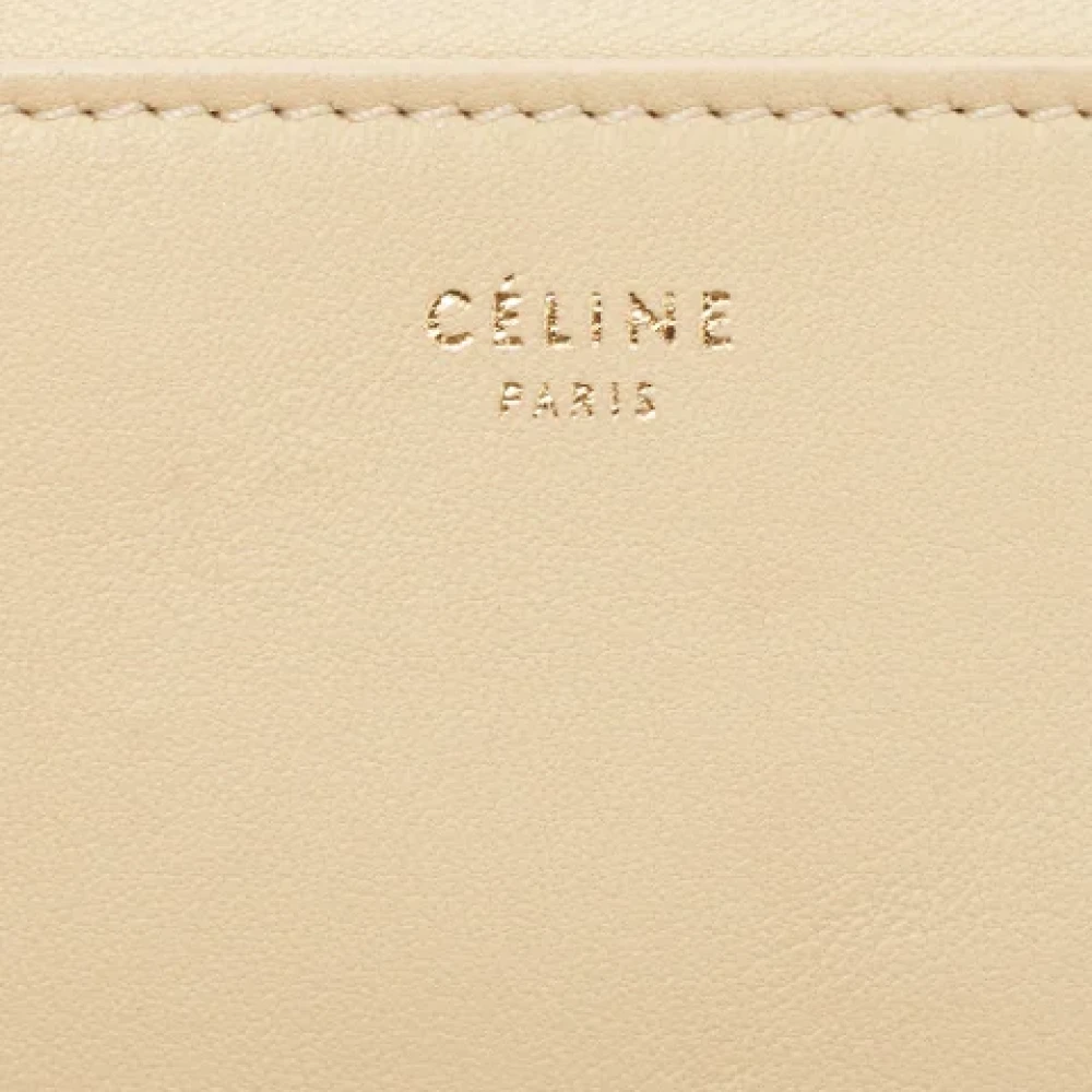 Celine Vintage Pre-owned Leather clutches Beige Dames