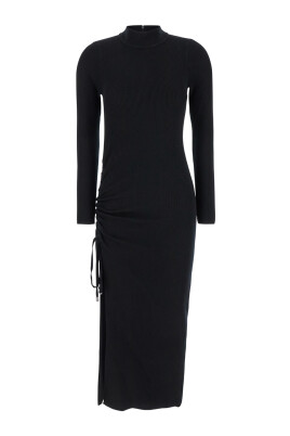 robe-midi-en-merinos-froncee