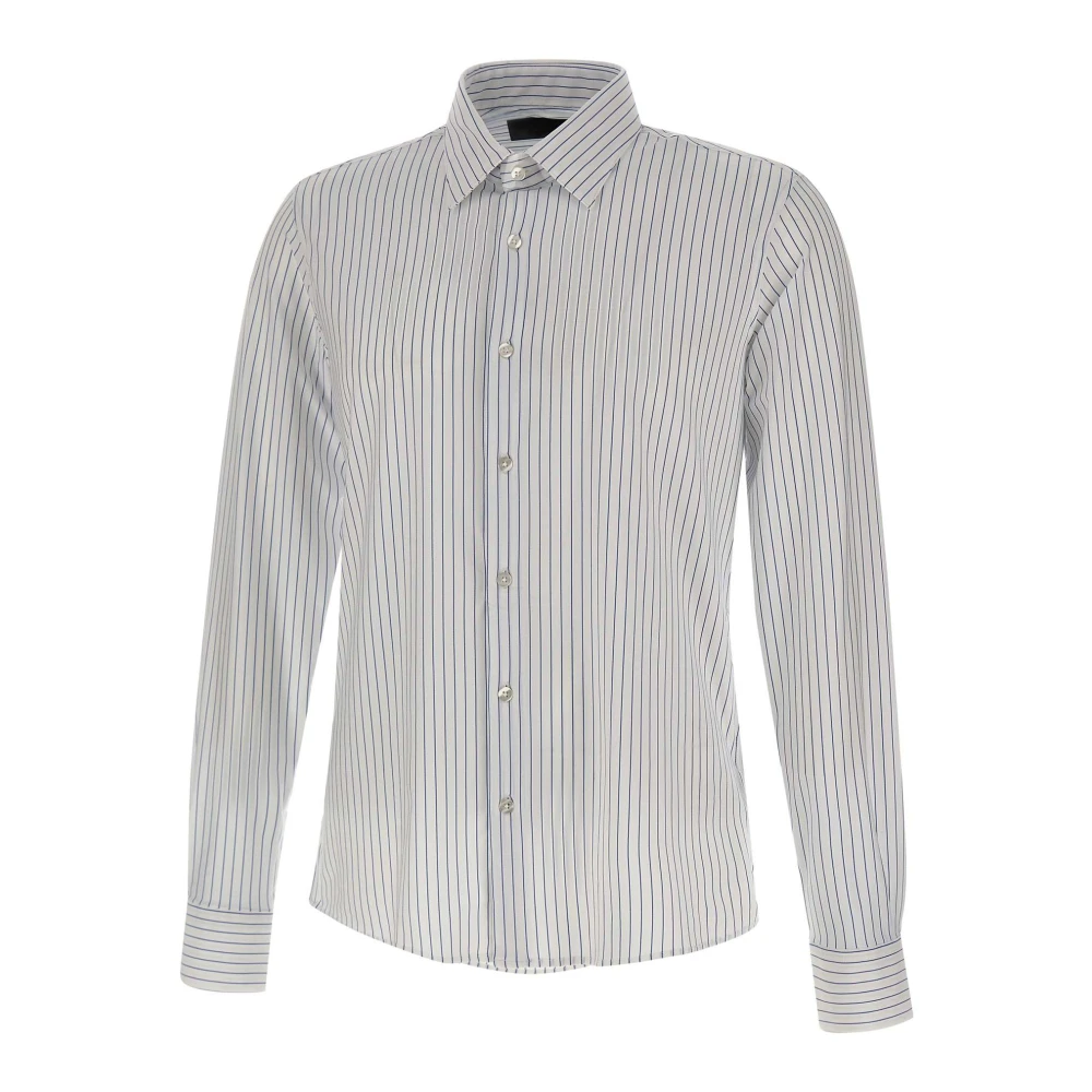 Rrd Men's White Oxford Jacquard Stripe Shirt - Casual Shirts - 2XL - Shirts